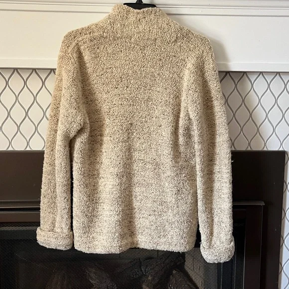 Wool (80%) Nubby Wrap Sweater - Picture 3 of 4